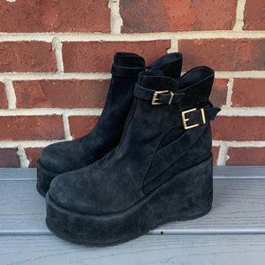 Free People Sabrina Platform Booties, 38.5/8.5